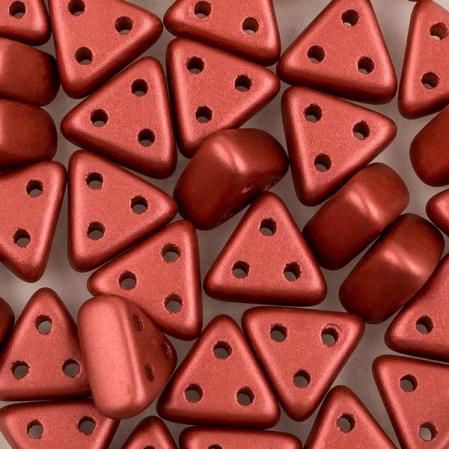 Emma beads Alabaster Metallic Red