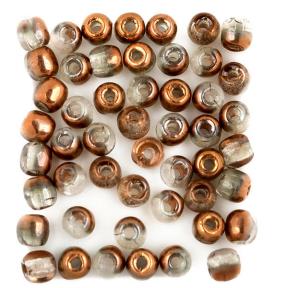 Glass Pressed Beads 2 мм Crystal Capri Gold