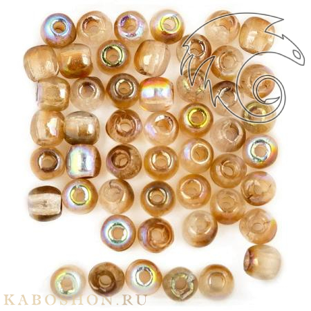 Glass Pressed Beads 2 мм Crystal Brown Rainbow GPB-2-00030-98532