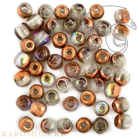 Glass Pressed Beads 2 мм Crystal Copper Rainbow GPB-2-00030-98533