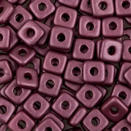 Quad Bead 4 мм Alabaster Pastel Burgundy