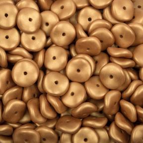 Wavelet Beads 10 мм Alabaster Metallic Gold