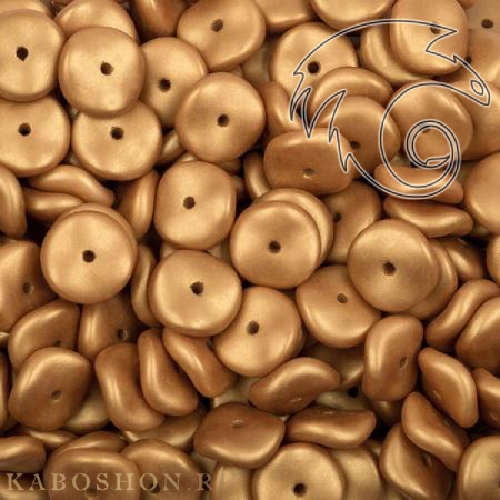 Wavelet Beads 10 мм Alabaster Metallic Gold WavB-29421-1