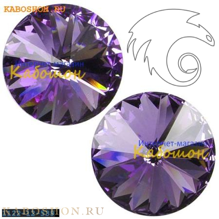 Swarovski Rivoli ss 47 (10,5 мм) Tanzanite 1122-10-539