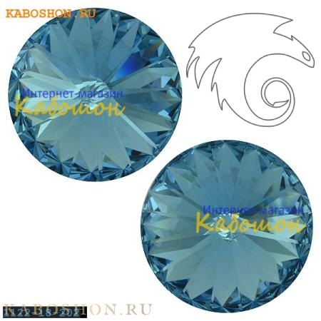 Swarovski Rivoli 16 мм Aquamarine 1122-16-202