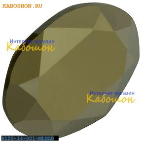 Swarovski Oval Fancy stone 14х10 мм Crystal Metallic Light Gold