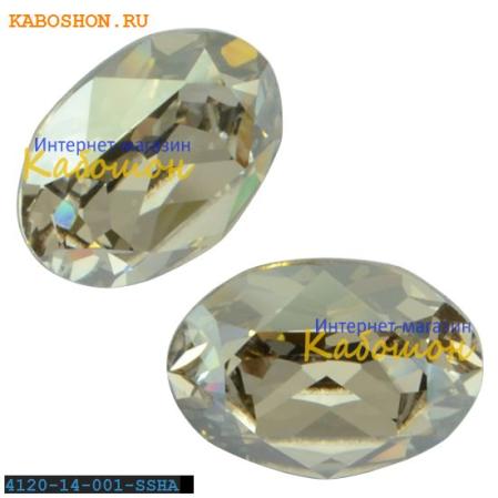 Swarovski Oval Fancy stone 14x10 мм Crystal Silver Shade