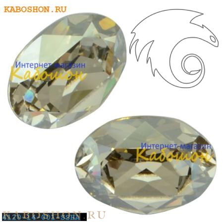 Swarovski Oval Fancy stone 14x10 мм Crystal Silver Shade 4120-14-001-SSHA