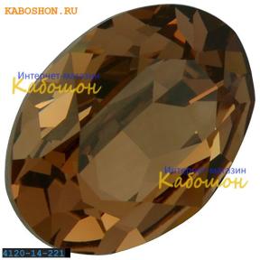 Swarovski Oval Fancy stone 14x10 мм Lt.Smoked Topaz