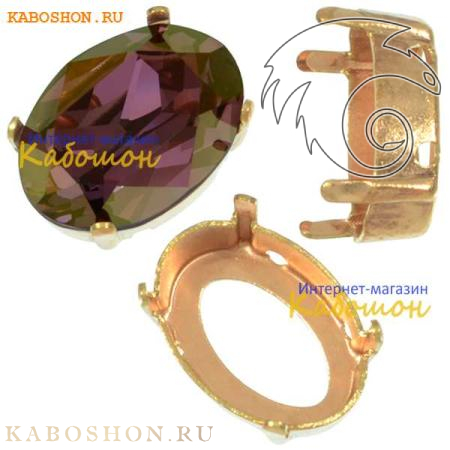 Оправа для Swarovski 4120 Oval Fancy stone 14х10 мм томпак 4120-14-S-81432