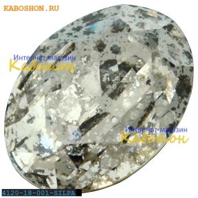 Swarovski Oval Fancy stone 18x13 мм Crystal Silver Patina