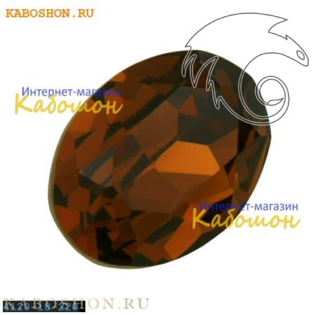 Swarovski Oval Fancy stone 18x13 мм Smoked Topaz 4120-18-220