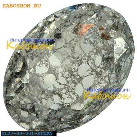 Swarovski Oval Fancy stone 30х22 мм Crystal Silver Patina