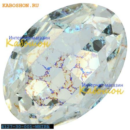 Swarovski Oval Fancy stone 30х22 мм Crystal White Patina
