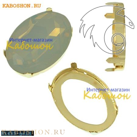 Оправа для Swarovski 4127 Oval Fancy stone 30х20 мм золото 4127-30-S-81435-gold