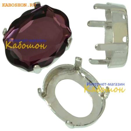 Оправа для Swarovski 4142 Baroque Mirror 14х11 мм родий