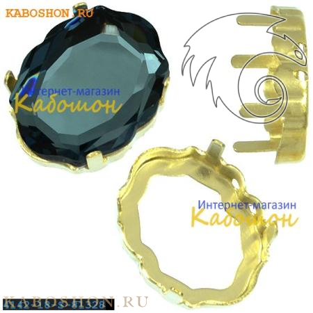 Оправа для Swarovski 4142 Baroque Mirror 18х14 мм латунь 4142-18-S-81328