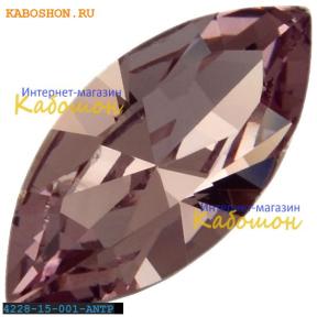 Swarovski Navette Fancy stone 15х7 мм Crystal Antique Pink