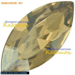 Swarovski Navette Fancy stone 15х7 мм Crystal Golden Shadow