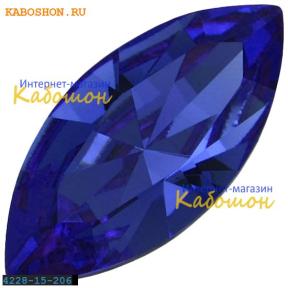 Swarovski Navette Fancy stone 15х7 мм Sapphire