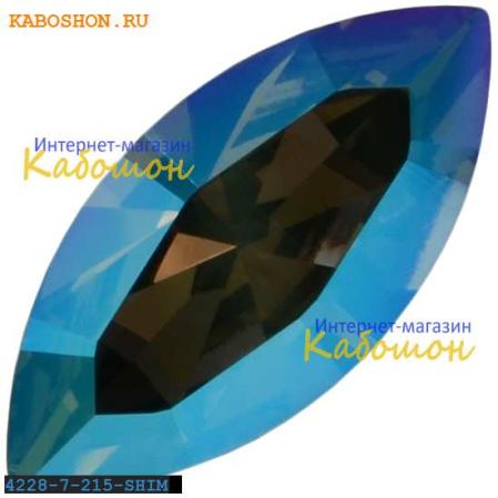 Swarovski Navette Fancy stone 15х7 мм Black Diamond Shimmer