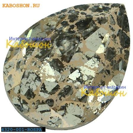 Swarovski Pear Fancy stone 14х10 мм Crystal Rose Patina