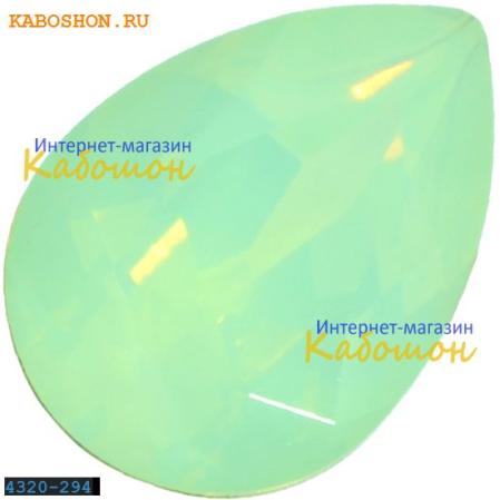 Swarovski Pear Fancy stone 14х10 мм Chrysolite Opal