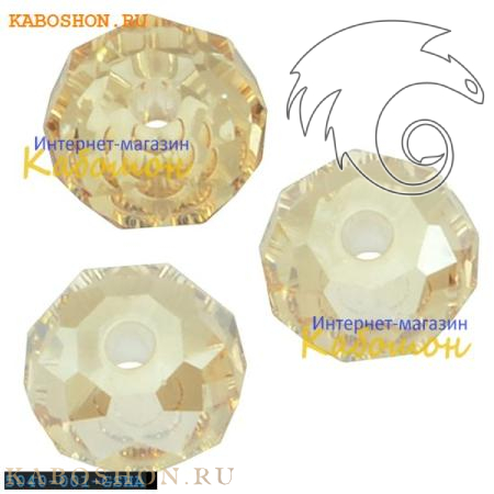 Swarovski Briolette bead 6 мм Crystal Golden Shadow 5040-6-001-GSHA