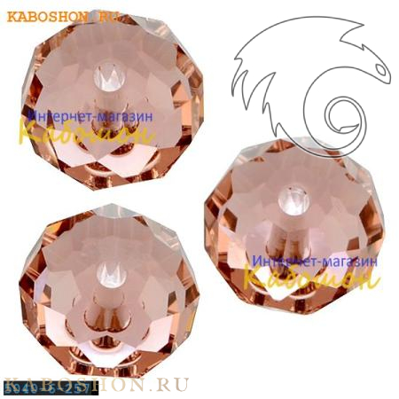 Swarovski Briolette bead 6 мм Blush Rose 5040-6-257