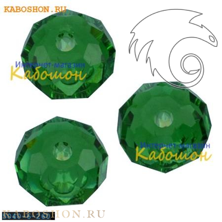 Swarovski Briolette bead 6 мм Dark Moss Green 5040-6-260