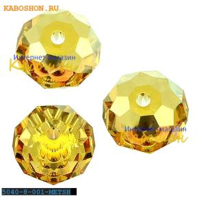 Swarovski Briolette bead 8 мм Crystal Metallic Sunshine