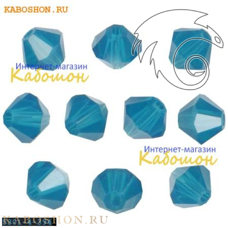 Swarovski Xilion beads 4 мм Caribbean Blue Opal 5328-4-394