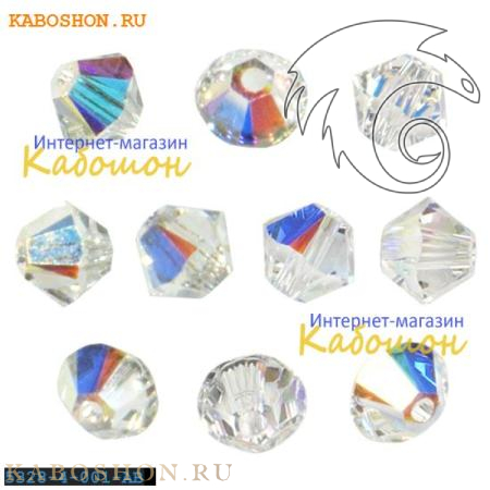 Swarovski Xilion beads 4 мм Crystal AB 5328-4-001-AB