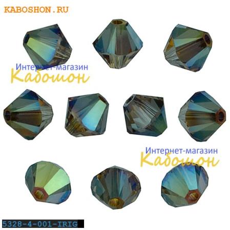 Swarovski Xilion beads 4 мм Crystal Iridescent Green