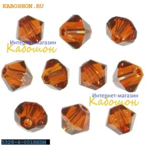 Swarovski Xilion beads 4 мм Crystal Red Magma