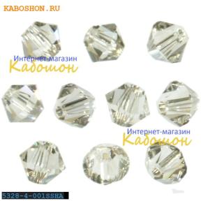 Swarovski Xilion beads 4 мм Crystal Silver Shade