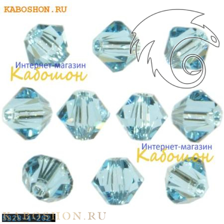 Swarovski Xilion beads 3 мм Aquamarine 5328-3-202