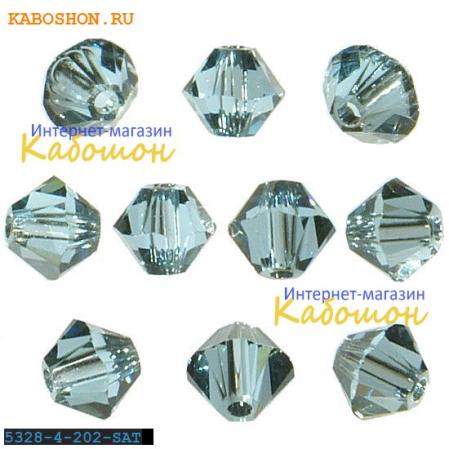 Swarovski Xilion beads 3 мм Aquamarine Satin