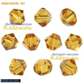 Swarovski Xilion beads 3 мм Topaz