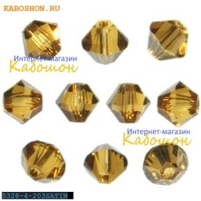 Swarovski Xilion beads 4 мм Topaz Satin