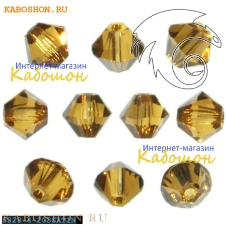 Swarovski Xilion beads 4 мм Topaz Satin 5328-4-203SAT