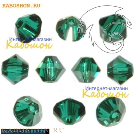 Swarovski Xilion beads 4 мм Emerald Satin 5328-4-205SAT