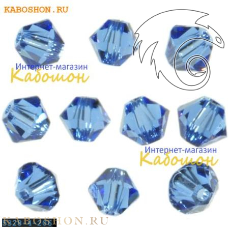 Swarovski Xilion beads 4 мм Sapphire 5328-4-206