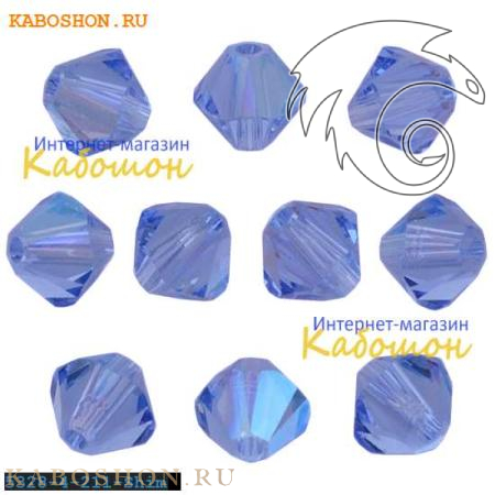 Swarovski Xilion beads 4 мм Light Sapphire Shimmer 5328-4-211-Shim