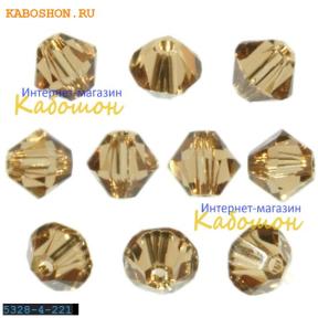 Swarovski Xilion beads 3 мм Light Smoked Topaz