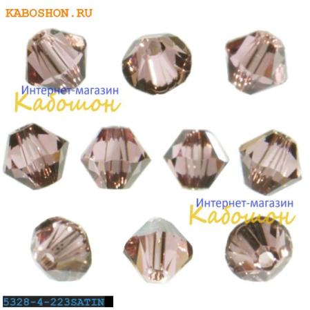 Swarovski Xilion beads 4 мм Light Rose Satin