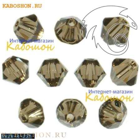 Swarovski Xilion beads 4 мм Smoked Quartz 5328-4-225