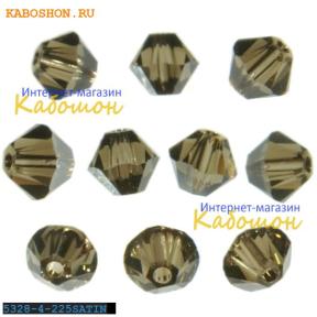 Swarovski Xilion beads 4 мм Smoked Quartz Satin