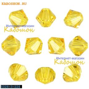 Swarovski Xilion beads 4 мм Light Topaz