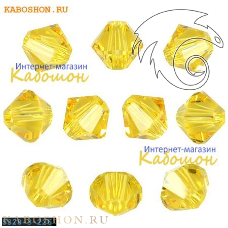 Swarovski Xilion beads 4 мм Light Topaz 5328-4-226